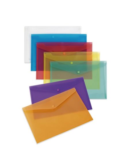 Sobre Ecoplas Pp Folio Boton Translucido (Surtido)