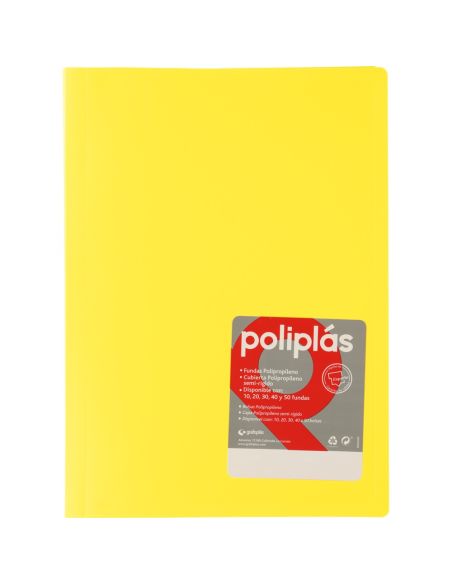 Carpeta 20 Fundas Poliplas Folio Opaco colores Surtidos