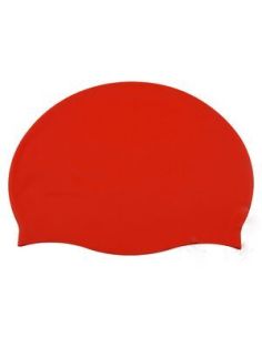 Gorro Piscina Silicona Rojo Adulto Estampado (Soto)