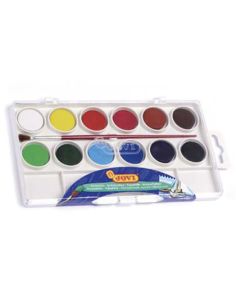 Acuarela Jovi 12 Colores Con Pincel Estuche De Plastico
