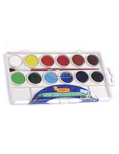 Acuarela Jovi 12 Colores Con Pincel Estuche De Plastico