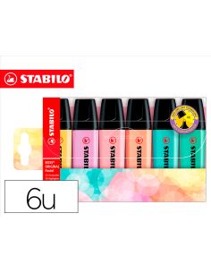 Rotulador Stabilo Boss Pastel Fluorescente 70 Estuche De 6 Unidades Surtidas