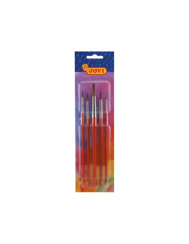 Pinceles Acuarela Jovi Blister De 5 Unidades Surtidas