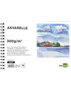 Bloc Dibujo Liderpapel Acuarela Espiral 297X210Mm 10 Hojas 300G/M2 Sin Recuadro 2