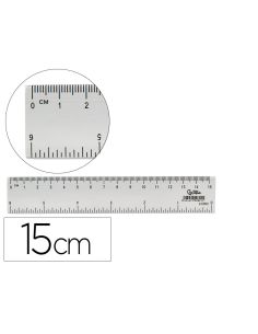 Regla Liderpapel Plastico Cristal 15 Cm