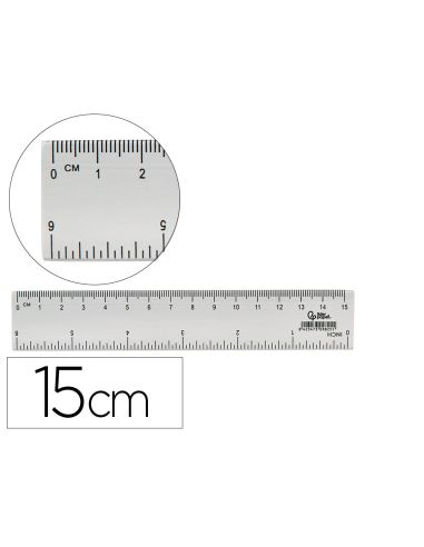 Regla Liderpapel Plastico Cristal 15 Cm